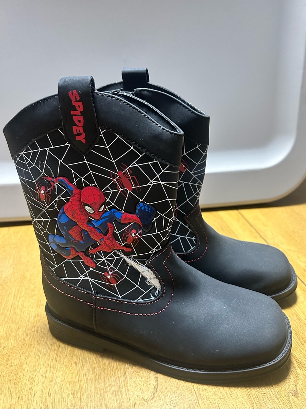Marvel Black Spider-Man Kids light up Boots with Zipper